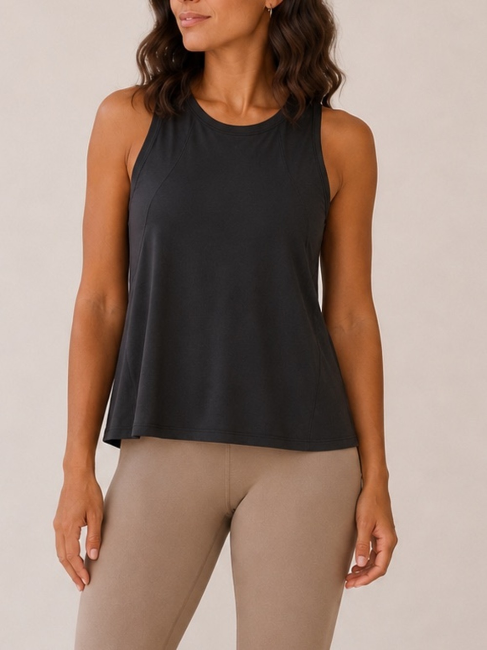 Danskin Black Racerback Performance Tank Top Mesh Back Women’s Large